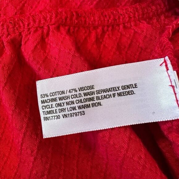 Knox Rose Red Flowy Tiered Textured Mini Dress, XL - Picture 11 of 12